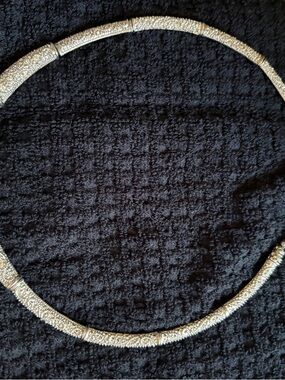 Textured Silver-Tone Collar Necklace